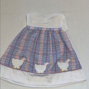 VTG-Samara-S(5)-plaid, sleeveless, ducks, spring/summer, cottage core, dress.